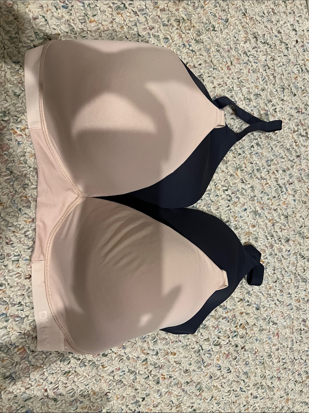 Seamless Two Pack Molded Cup Bra - Blush & Dark Gray